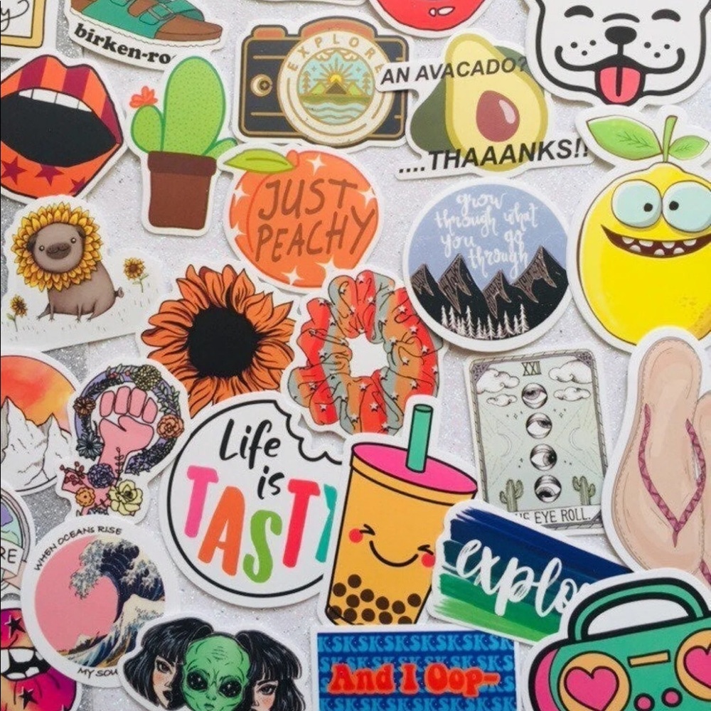 ❤️ 5/$18 - Set of 55pcs mix VSCO waterproof stickers